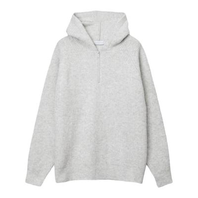 高级感半拉链连帽毛衣卫衣男