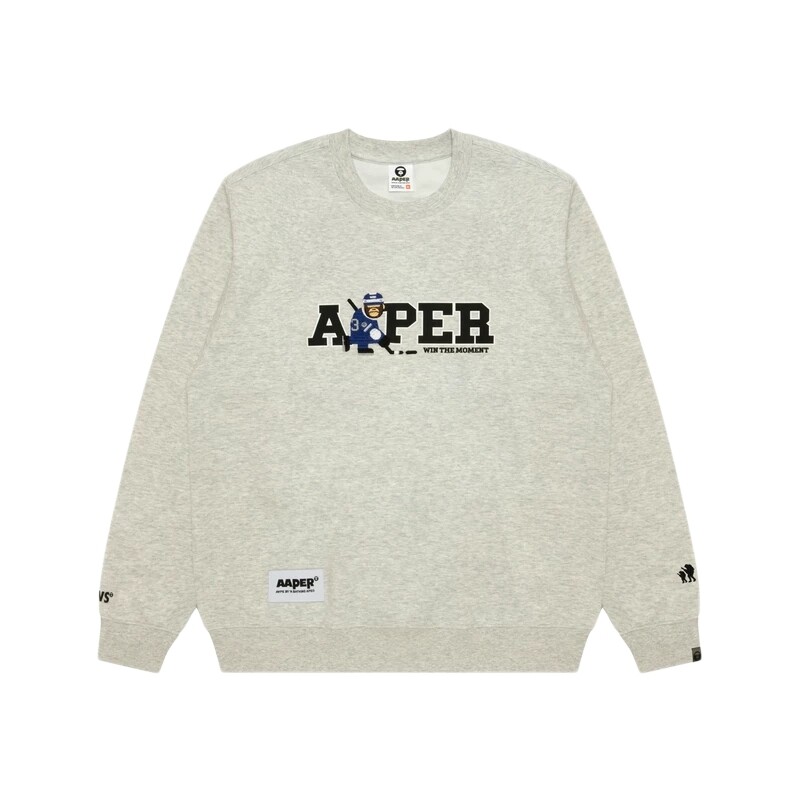 Aape冰球猿人军团刺绣趣味卫衣