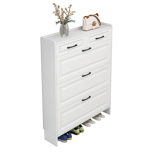 实木超薄鞋柜简约经济型家用门口新款玄关收纳窄入户翻斗爆款鞋架