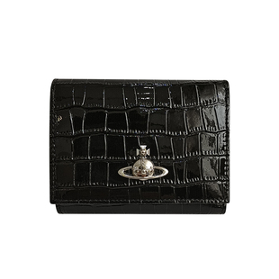 高品质鳄鱼纹真皮超薄卡包女士2025新款卡夹西太后土星钱包时尚