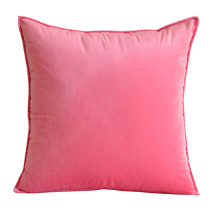 天鹅绒抱枕少女粉色系轻奢高档客厅沙发抱枕床上大靠枕定制靠垫套