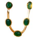 复古气质五个祖母绿项链女高级感小众设计锁骨链轻奢小众颈链配饰