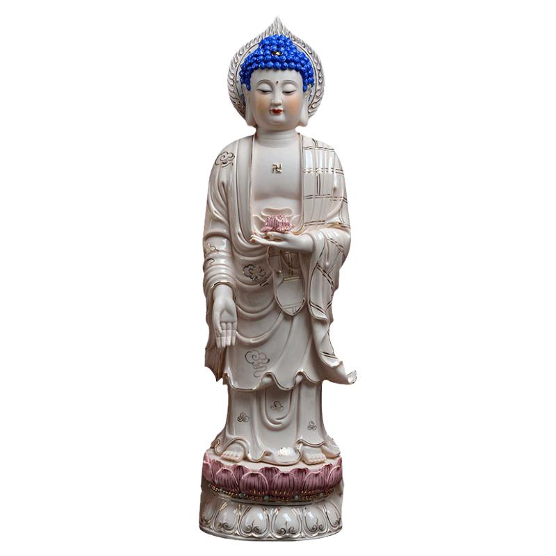 【感恩结缘优惠】《西方三圣神像站像》佛像工艺品供奉家居饰品