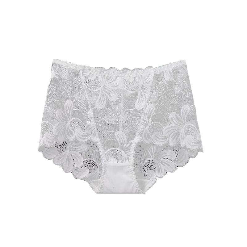 内裤女白色蕾丝高腰收腹