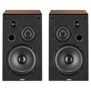 vose V8 三分频8寸低音高保真hifi发烧级无源木质书架音箱家用