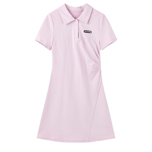 秋水伊人气质a字女士连衣裙2026年夏季新款女绝美通勤抽褶收腰裙