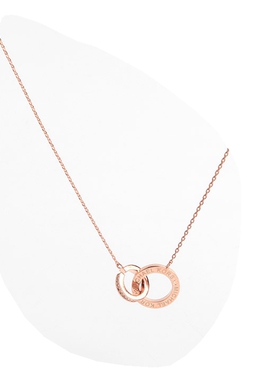 爱恋美国永恒环环相扣情侣锁骨链