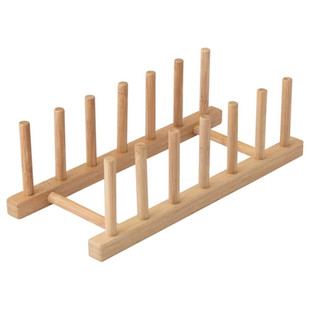 宜家国内代购 奥比特盘子架 竹制置物架厨房收纳架沥水托盘（现货