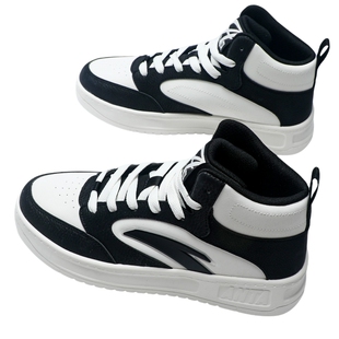 安踏男鞋2025秋季新款轻松高帮板鞋男学生百搭厚底正品休闲运动鞋