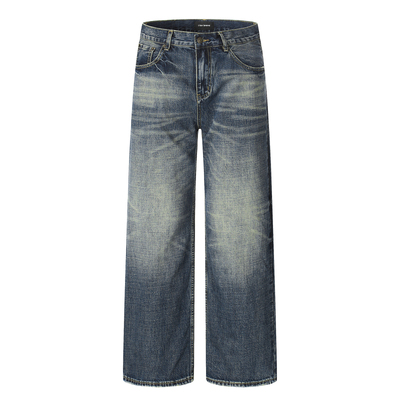 INKNOTS美式高街水洗猫须牛仔裤