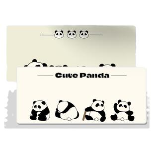 卡通可爱熊猫花花鼠标垫子女生公桌室桌面垫电脑键盘垫手托滑鼠垫