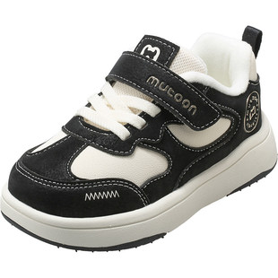 牧童小童运动鞋2025冬季新款小男孩潮酷休闲板鞋加绒保暖女童棉鞋