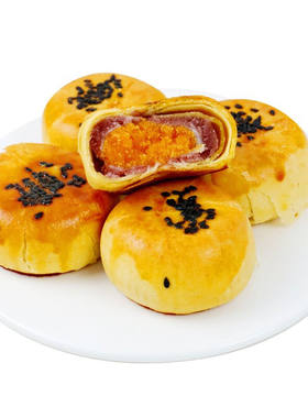 蛋黄酥雪媚娘面包健康零食小吃