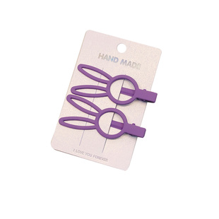 兔耳朵头饰刘海碎发侧边前额发卡女2024新款高端流海发夹儿童大号