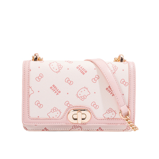 HelloKitty凯蒂猫小方包链条满印花斜挎包包女时尚百搭腋下单肩包