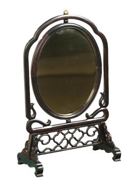 紫光檀台式仿古风艺术送礼铜镜