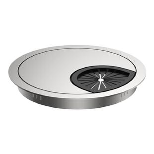 电脑桌面穿线盒盖书桌过线盒线孔盖办公桌走线孔盖板黑色5053MM60