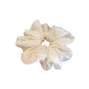 奶呼呼高品质韩国慵懒风镂空刺绣蕾丝肥肠圈基础网红纯色发绳皮筋