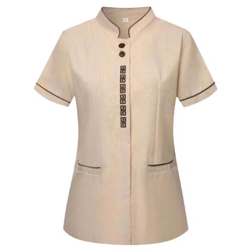 酒店保洁工作服短袖夏季女上衣售楼部阿姨保洁员服装物业清洁工夏