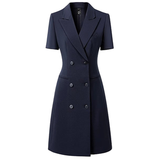 短袖西装裙通勤职业连衣裙夏季新款前台工作服工装白领上班裙子女