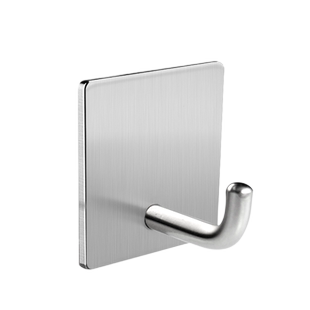 挂钩免打孔不锈钢强力粘胶衣架收纳厨房浴室门后金属无痕加长钩子