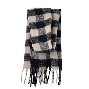 围巾男冬季2025新款百搭黑白格子披肩保暖加厚送男朋友潮牌围脖潮