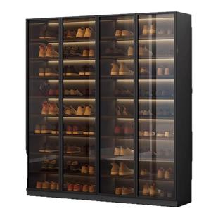 德国高级感鞋柜家用门口玻璃门入户多层大容量储物一体靠墙玄关柜