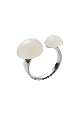 EWEST  BALANCE白玛瑙戒指简约女食指戒指环白色原创设计时尚尾戒