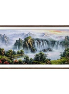 黄玉林纯手绘风景油画 天津鼓楼艺术馆 画框装裱 支持定制