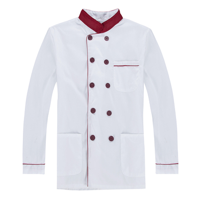 餐厅饭店学校食堂套装透气厨师服