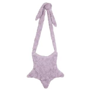 小众款毛绒斜挎书包单肩包DIY背法毛毛包女包潮马嘉祺同款星星包