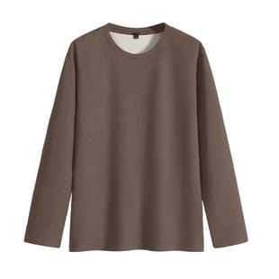 GV真维斯保暖内衣男秋冬季加厚羊绒蚕丝打底衫男款加绒上衣男士A