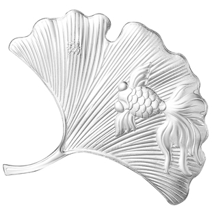 999纯银银叶子泡茶食用级足银银片煮茶煮水泡水茶道具茶玩银摆件