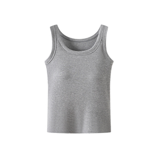 白色工字吊带背心女士内搭2026新款夏季遮副乳带胸垫外穿打底上衣