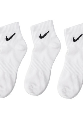 茵特|Nike耐克官方正品男袜女袜白色短袜中筒袜棉袜透气吸汗袜子