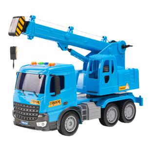 儿童大号工程车玩具吊车惯性仿真吊臂车模型男孩起重机吊机0到6岁