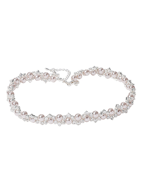 轻奢高级感不规则碎银感珍珠项链