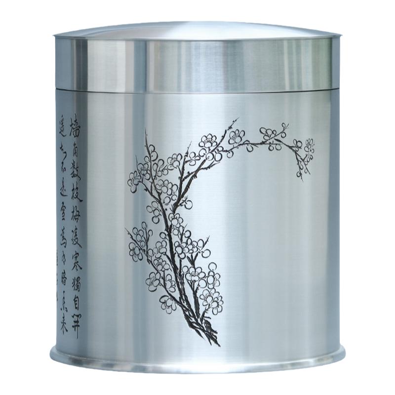 个旧手工纯锡大茶叶罐七子饼筒