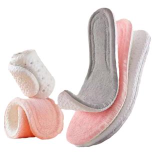 踩屎感保暖冬季鞋垫加绒加厚防寒男款女款毛绒棉鞋垫冬天防臭透气