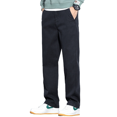 罗蒙男士阔腿直筒长裤秋冬季宽松