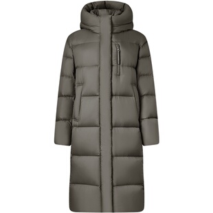 【高充绒】坦博尔羽绒服冬季女长款过膝修身显瘦连帽加厚休闲外套