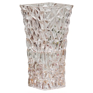 特大号白菜厚重水晶玻璃透明花瓶 富贵竹落地百合绿植花假花家居