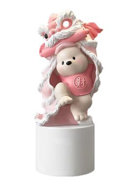 国潮醒狮落地摆件开业礼物店铺门口前台装饰生意兴隆乔迁搬家礼物