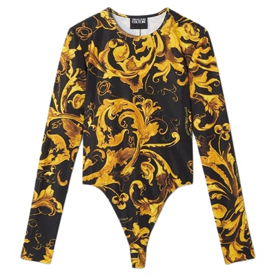 【新品】VERSACE JEANS COUTURE 女士Porcelain Barocco连身衣