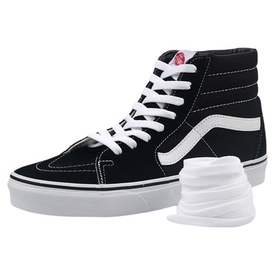 适配万斯vans板鞋鞋带白色黑色