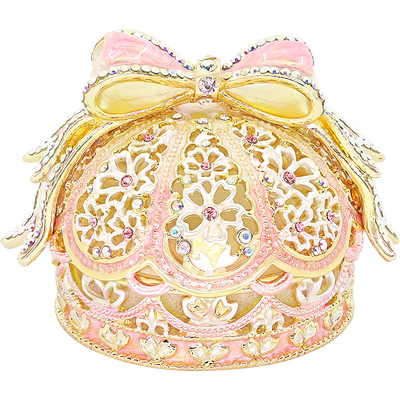 picals欧式蝴蝶结皇冠戒指盒