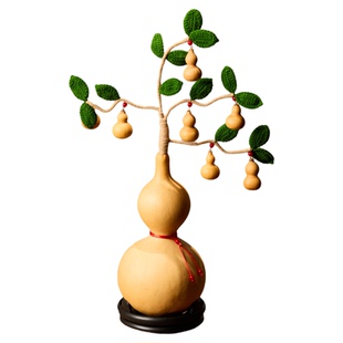 天然葫芦发财树大号摆件一根藤上七个葫芦招财镇宅客厅玄关装饰品