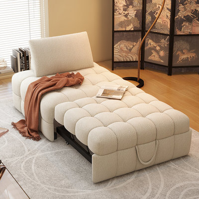 沙发床折叠两用单人伸缩床小户型客厅书房多功能款泡芙小沙发