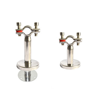 不锈钢震光带底座装饰盖管支架马卡扣PV管夹抱箍固定卡管道支座