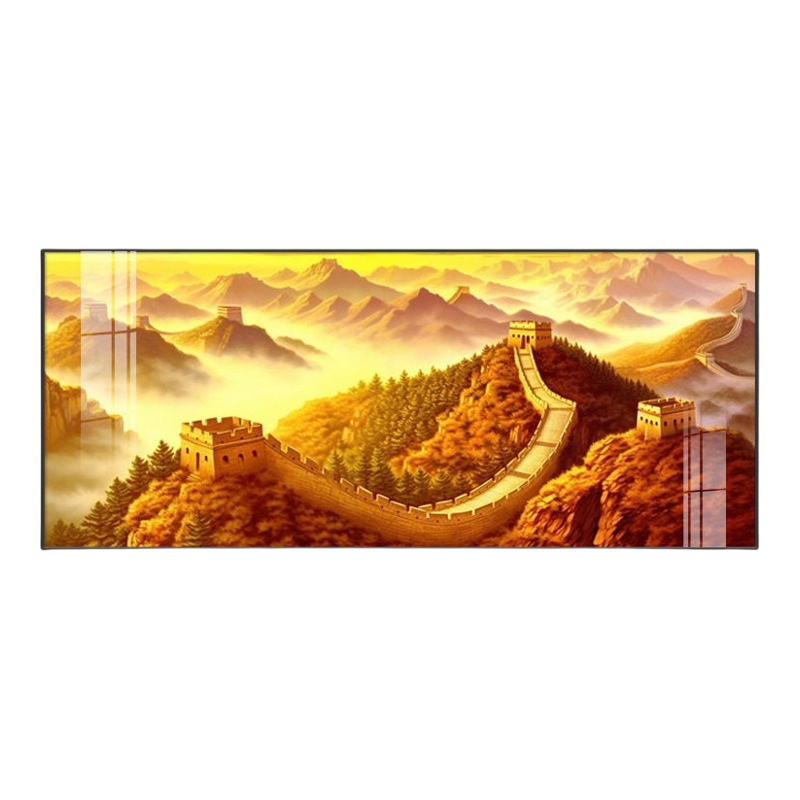 金色万里长城靠山图客厅装饰画现代简约办公室壁画沙发背景墙挂画